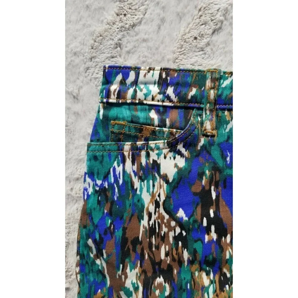 Joes Jeans Green Blue Watercolor Mini Skirt Sz 29‎